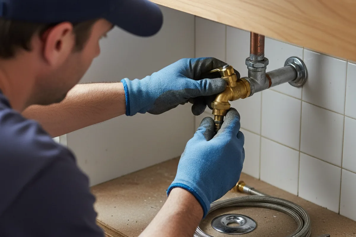 Shutoff valve and fitting work during Emergency Plumbing in Astatula